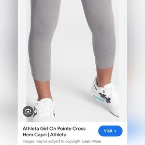 Athleta Gray On Pointe Capri Leggings